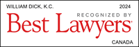 Bill Dick, KC, recognized by Best Lawyers in Canada™ since 2010 for Insurance Law