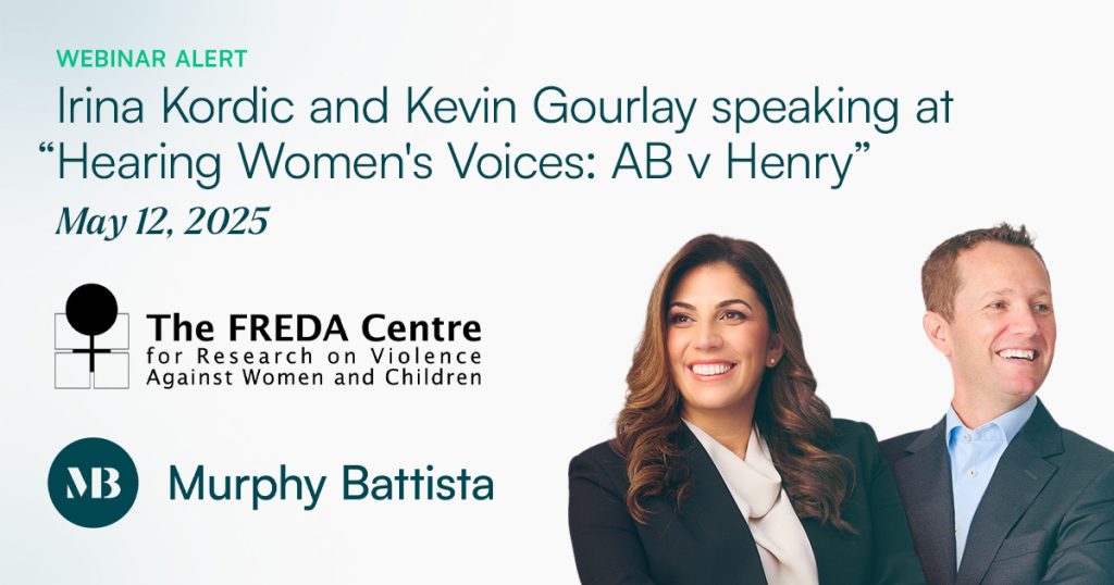 Irina Kordic and Kevin Gourlay to participate in webinar at the FREDA Centre.